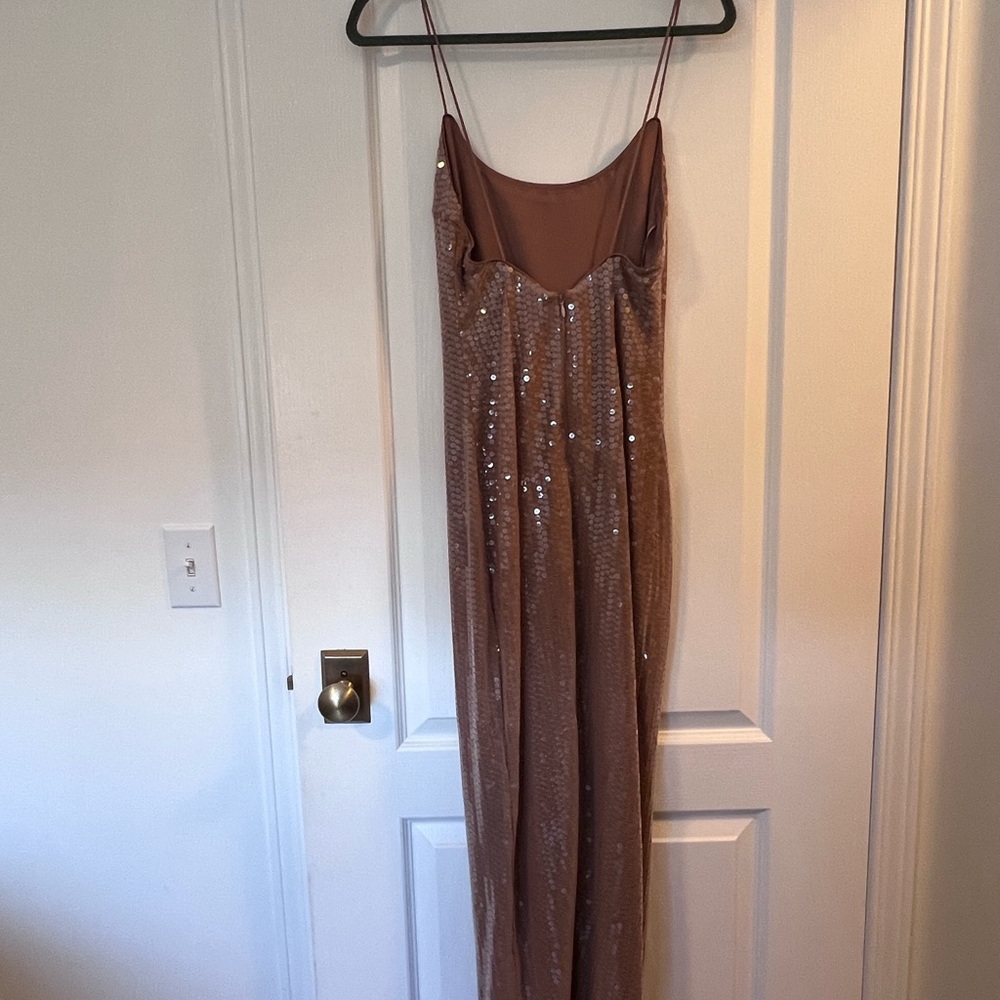 Reformation Pink Slip Midi Dress Spaghetti Strap Cocktail - Picture 9 of 9
